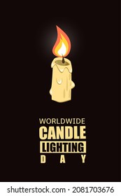 Worldwide candle lighting day vector illustration, suitable for web banner or background