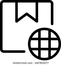 Worldwide cargo shipping facility with a globe symbol layout