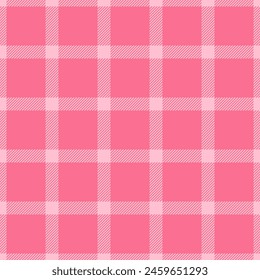 Worldwide check seamless texture, small tartan pattern fabric. Halftone background textile plaid vector in light and red color.