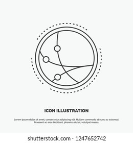 worldwide, communication, connection, internet, network Icon. Line vector gray symbol for UI and UX, website or mobile application