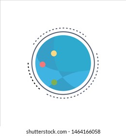 worldwide, communication, connection, internet, network Flat Color Icon Vector. Vector Icon Template background