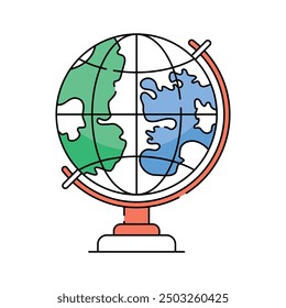 Worldwide connectivity, global map, international studies, world travel vector illustration