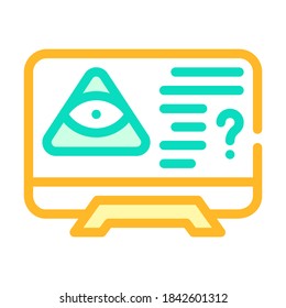 worldwide conspiracy of secret organizations color icon vector. worldwide conspiracy of secret organizations sign. isolated symbol illustration