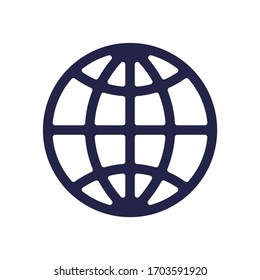 Worldwide dark colored vector line icon