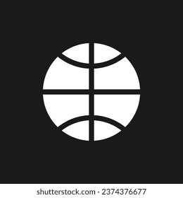 Worldwide dark mode glyph ui icon. Global ecommerce. Overseas market. User interface design. White silhouette symbol on black space. Solid pictogram for web, mobile. Vector isolated illustration