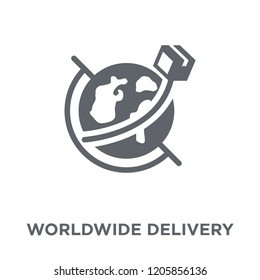 worldwide delivery icon. worldwide delivery design concept from Delivery and logistic collection. Simple element vector illustration on white background.