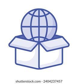 Worldwide Delivery icon design, editable vector of global delivery