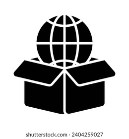 Worldwide Delivery icon design, editable vector of global delivery