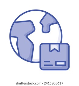 Worldwide Delivery icon design, editable vector of global delivery