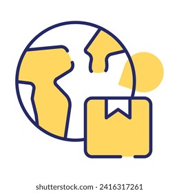 Worldwide Delivery icon design, editable vector of global delivery