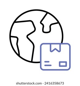 Worldwide Delivery icon design, editable vector of global delivery