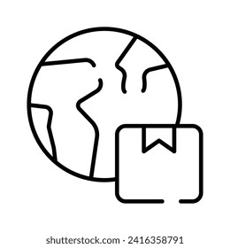 Worldwide Delivery icon design, editable vector of global delivery
