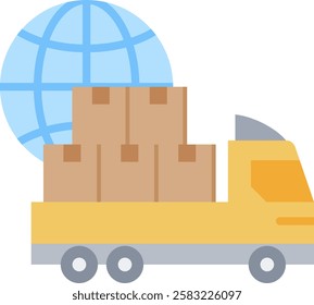 Worldwide Delivery Icon Element For Design