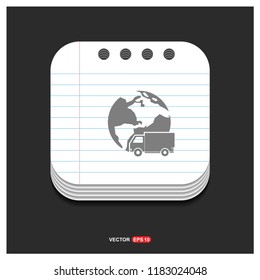 Worldwide delivery icon - Free vector icon