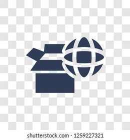 worldwide delivery icon. Trendy worldwide delivery logo concept on transparent background from Delivery and logistics collection