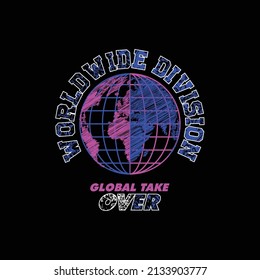 Worldwide Division Global Take Over Simple Vintage