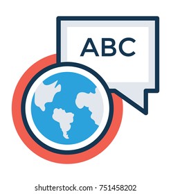 
Worldwide education system vector icon 

