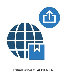 Worldwide Exports icon line vector illustration