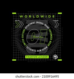 Worldwide fashion leader typography, suitable for screen printing t-shirts 