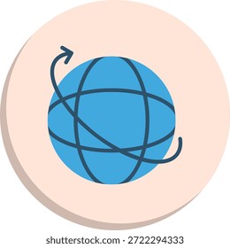 Weltweites flaches Kreissymbol