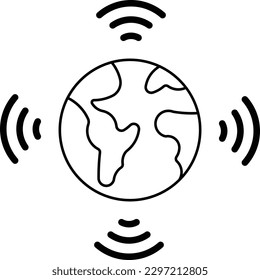 worldwide globe global earth world Outline