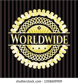 Worldwide gold emblem