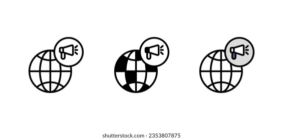 Worldwide icon design with white background stock illustration