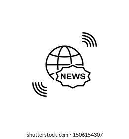 Worldwide icon. Element of news thin line icon