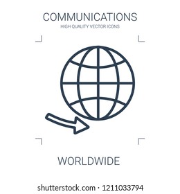 worldwide icon. high quality line worldwide icon on white background. from communications collection flat trendy vector worldwide symbol. use for web and mobile