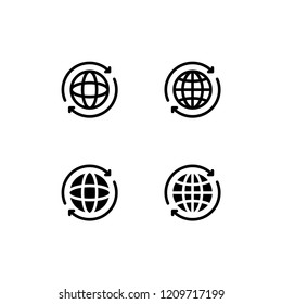 Worldwide Icon Logo Vector Symbol. Global Icon