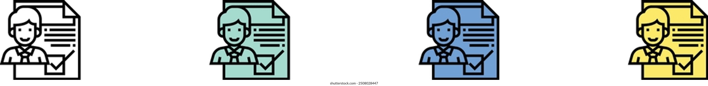worldwide icon. Outline, Green, Blue and Yellow Style Design Isolated On White Background