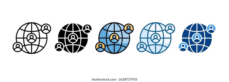 Worldwide Icon Set Multiple Style Collection