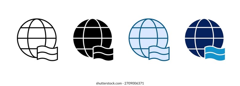 Conjunto de ícones mundial Coleção de estilos múltiplos