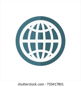 worldwide icon in trendy flat style isolated on white background. worldwide icon symbol for your web site design,worldwide logo, app, UI. Vector illustration, worldwide icon eps10. 