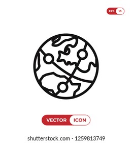 Worldwide icon vector