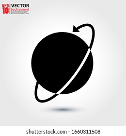Worldwide icon vector in flat design. For your web site design, logo, app, UI. Eps 10 vector illustration.