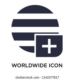 Worldwide icon vector isolated on white background for your web and mobile app design, Worldwide logo concept