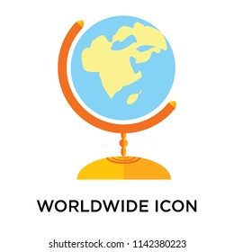Worldwide icon vector isolated on white background for your web and mobile app design, Worldwide logo concept