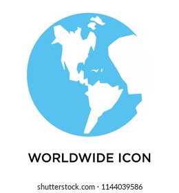 Worldwide icon vector isolated on white background for your web and mobile app design, Worldwide logo concept