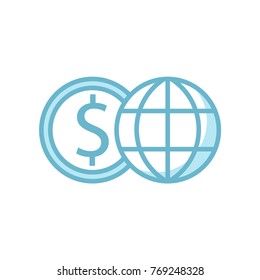 worldwide icon vector shady style