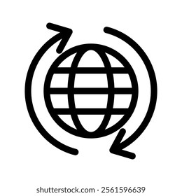 Worldwide Icon Vector Symbol Design Illustration