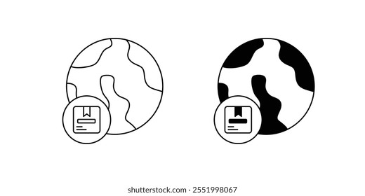 worldwide icon with white background vector stock illustration