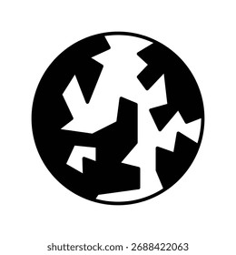 Weltweites Symbol mit weißem Hintergrund, Vektorgrafik