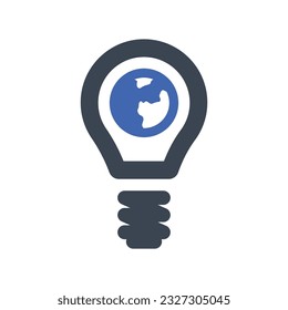 Worldwide idea icon, Vector Graphics