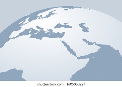 Worldwide image. Design element. Monotone globe. Vector graphics.