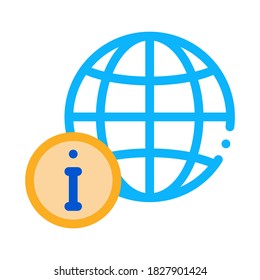 vector de icono de información mundial. signo de información mundial. ilustración de símbolo de color