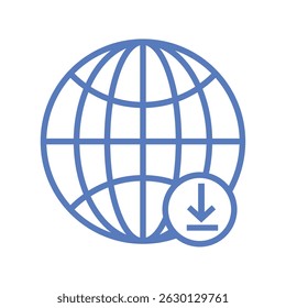 Worldwide internet download. Modern technology illustration.