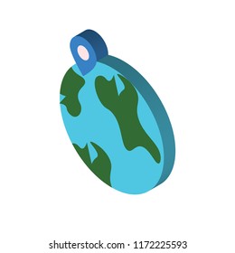 Worldwide isometric left top view 3D icon