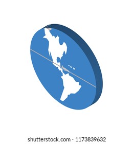 Worldwide isometric left top view 3D icon