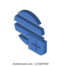 Worldwide isometric left top view 3D icon